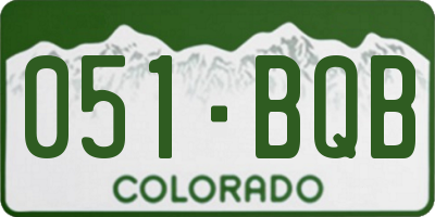 CO license plate 051BQB