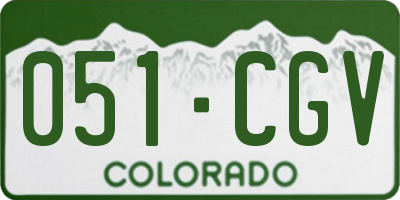 CO license plate 051CGV