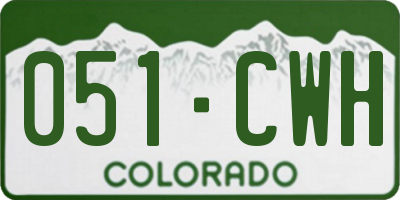 CO license plate 051CWH