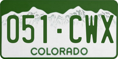 CO license plate 051CWX