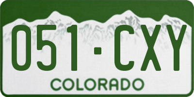 CO license plate 051CXY