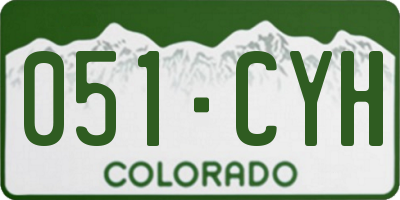 CO license plate 051CYH