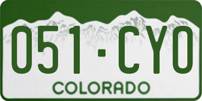 CO license plate 051CYO