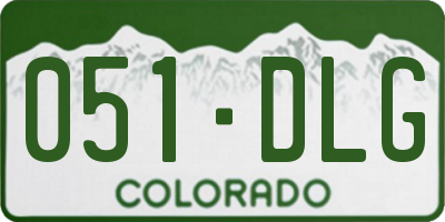 CO license plate 051DLG