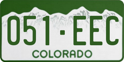 CO license plate 051EEC