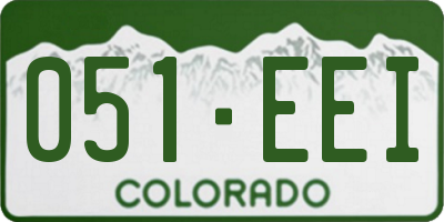 CO license plate 051EEI
