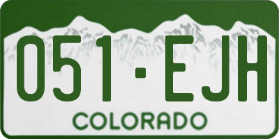CO license plate 051EJH