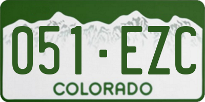 CO license plate 051EZC