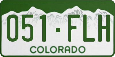 CO license plate 051FLH