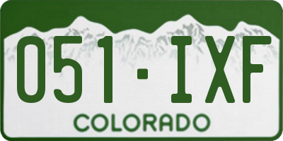 CO license plate 051IXF