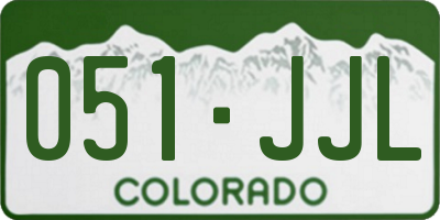 CO license plate 051JJL