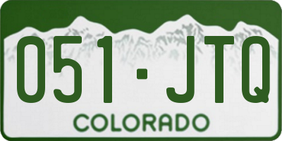 CO license plate 051JTQ