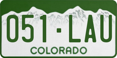 CO license plate 051LAU