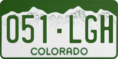 CO license plate 051LGH