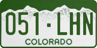 CO license plate 051LHN