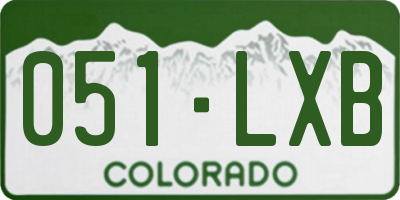 CO license plate 051LXB