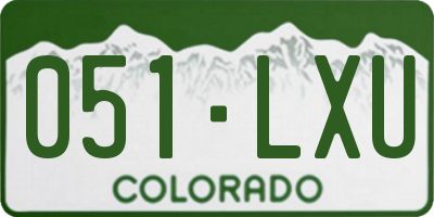 CO license plate 051LXU