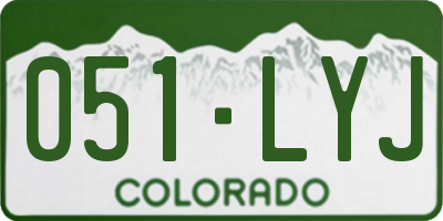 CO license plate 051LYJ