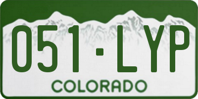 CO license plate 051LYP
