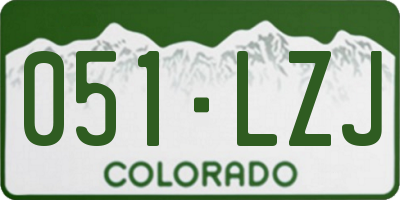 CO license plate 051LZJ