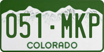 CO license plate 051MKP