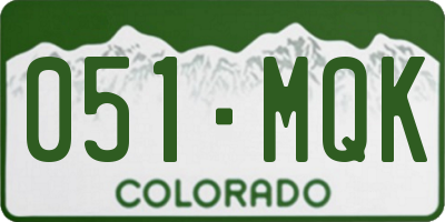 CO license plate 051MQK