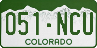 CO license plate 051NCU