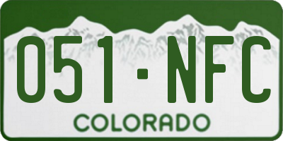CO license plate 051NFC