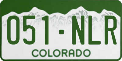 CO license plate 051NLR