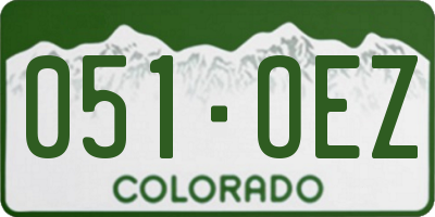 CO license plate 051OEZ