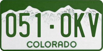 CO license plate 051OKV