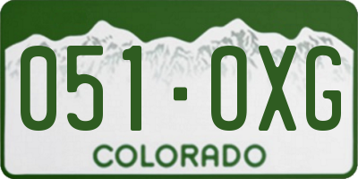 CO license plate 051OXG