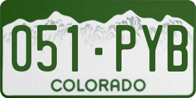 CO license plate 051PYB