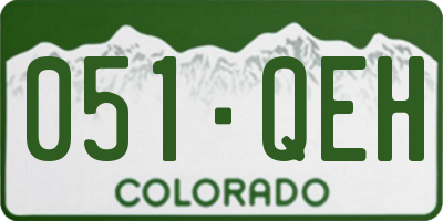 CO license plate 051QEH