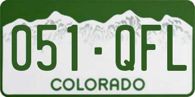CO license plate 051QFL