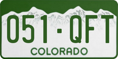 CO license plate 051QFT