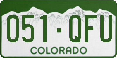 CO license plate 051QFU