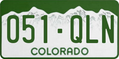 CO license plate 051QLN