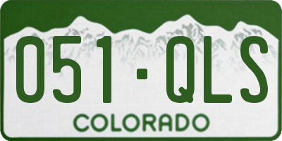 CO license plate 051QLS
