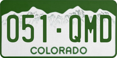 CO license plate 051QMD