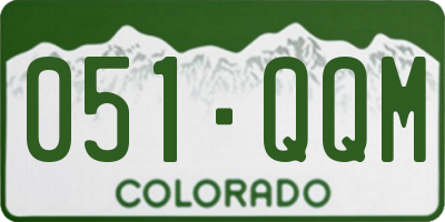 CO license plate 051QQM