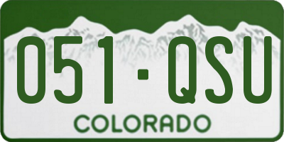 CO license plate 051QSU