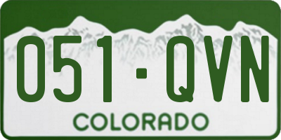CO license plate 051QVN