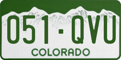 CO license plate 051QVU