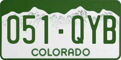 CO license plate 051QYB