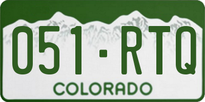 CO license plate 051RTQ
