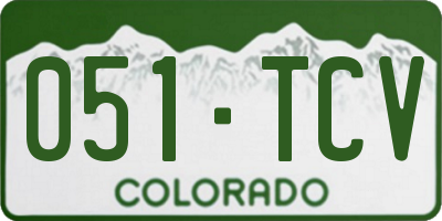 CO license plate 051TCV