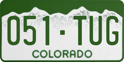 CO license plate 051TUG