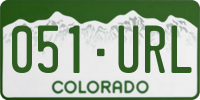 CO license plate 051URL