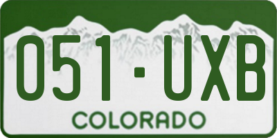 CO license plate 051UXB